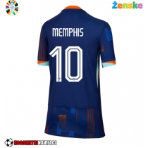 Ženske Nogometnih dresov Nizozemska Memphis Depay #10 Gostujoči EP 2024 Kratki rokavi